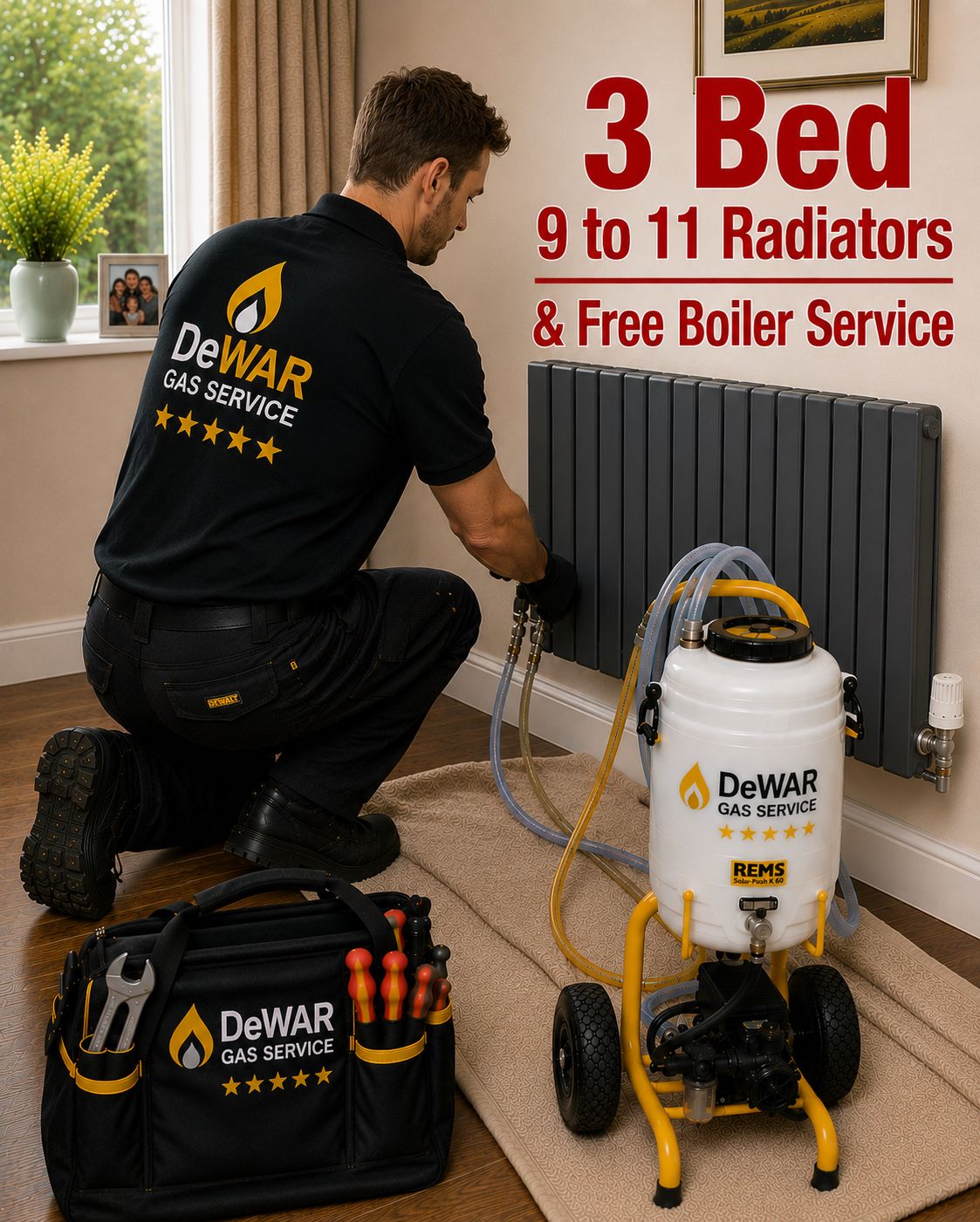 Power Flush 3 Bed Home & Boiler Service